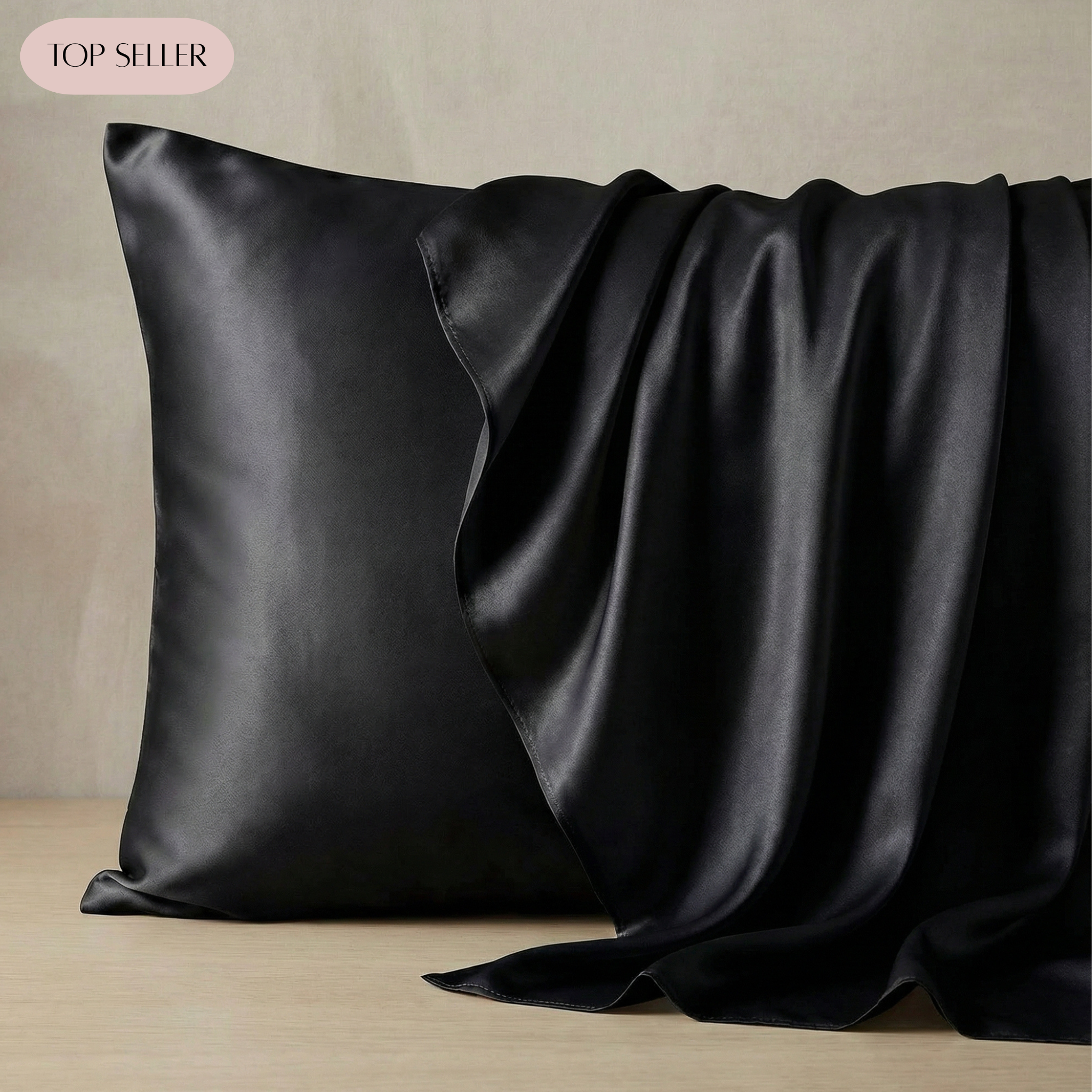 Silk Serenity Pillow Set - Celestial Black