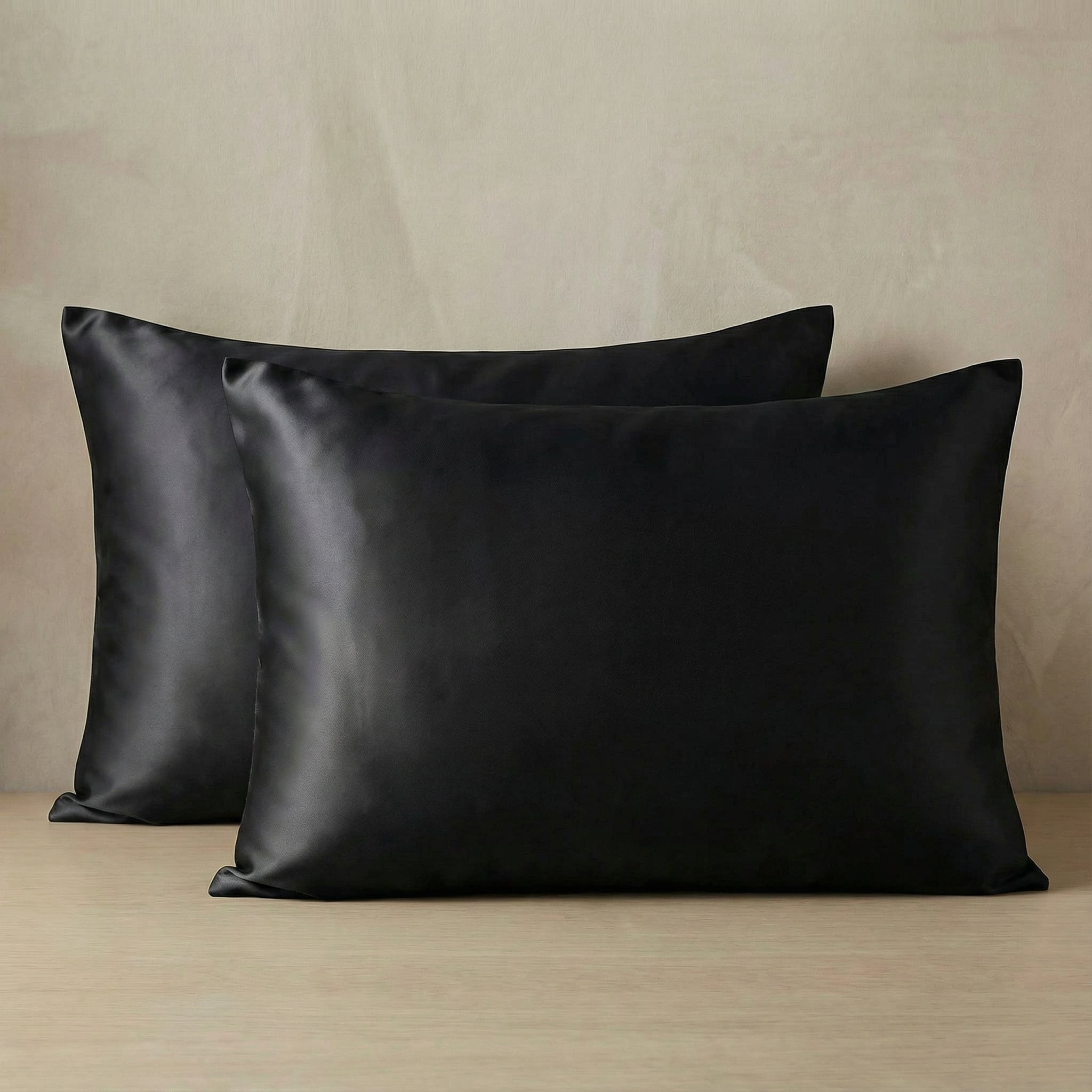 Silk Serenity Pillow Set - Celestial Black